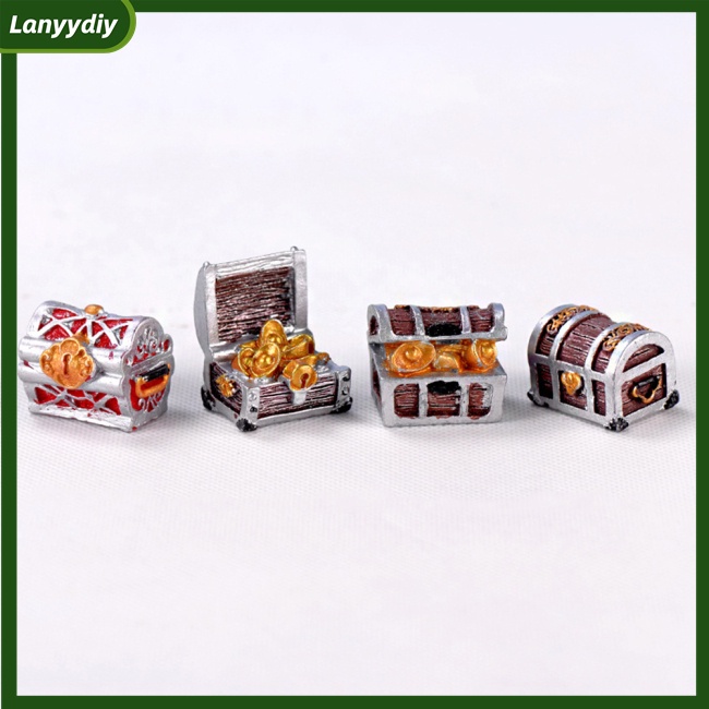 Đồ trang trí Kho Báu Hoạt Hình Mini Bằng Nhựa Resin Không An Toàn Trang Trí Bể Cá