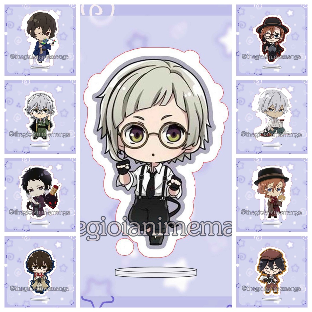 Standee Bungou stray dogs mô hình Văn hào lưu lạc anime chibi mica trưng bày