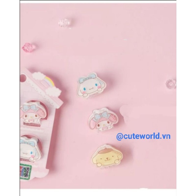 Kẹp Mini Cinnamoroll Melody Pudding Kuromi Kitty