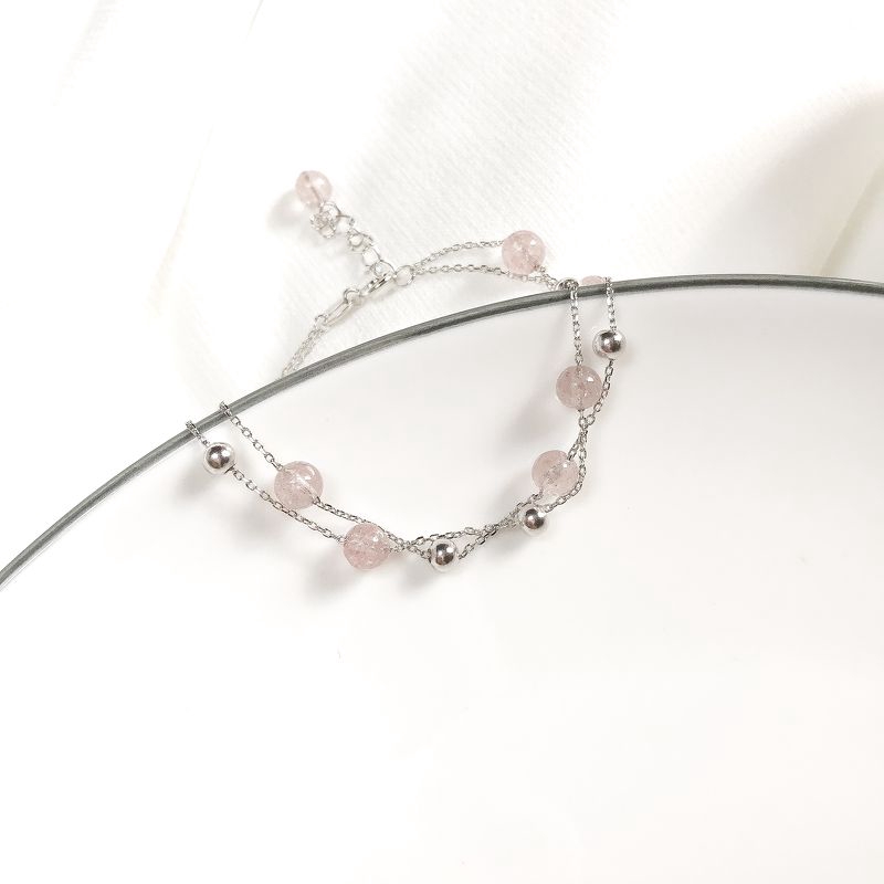 Lắc Tay Bạc Blue Peach Đá màu LT409 | BigBuy360 - bigbuy360.vn