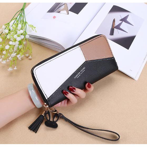 Ví Dài Nữ Cầm Tay Queenking V291 3 Màu Sắc Có Dây Cầm Siêu Hot - Hazo
