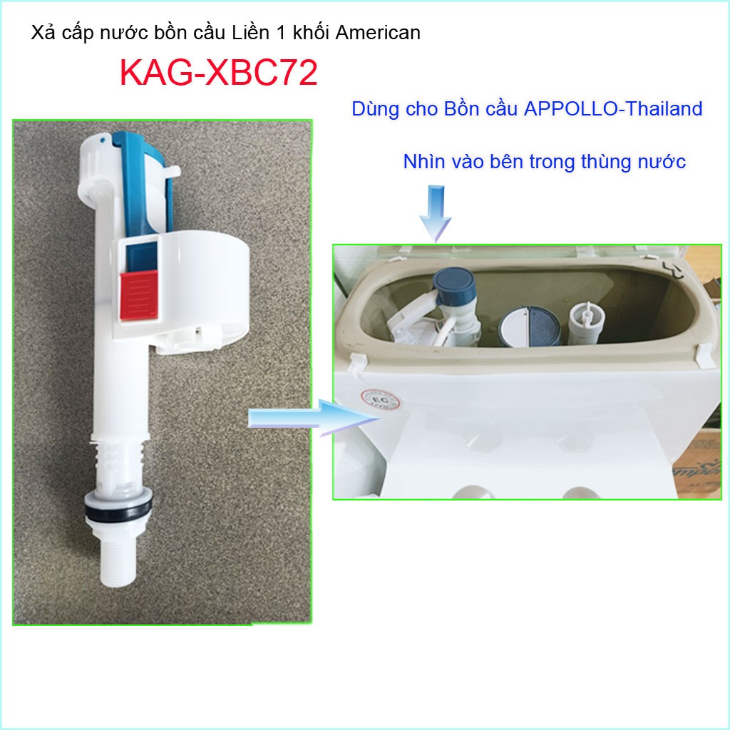 Cụm cấp nước bồn cầu 1 khối, cụm cấp nước cho xí bệt 1 khối American KAG-XBC72