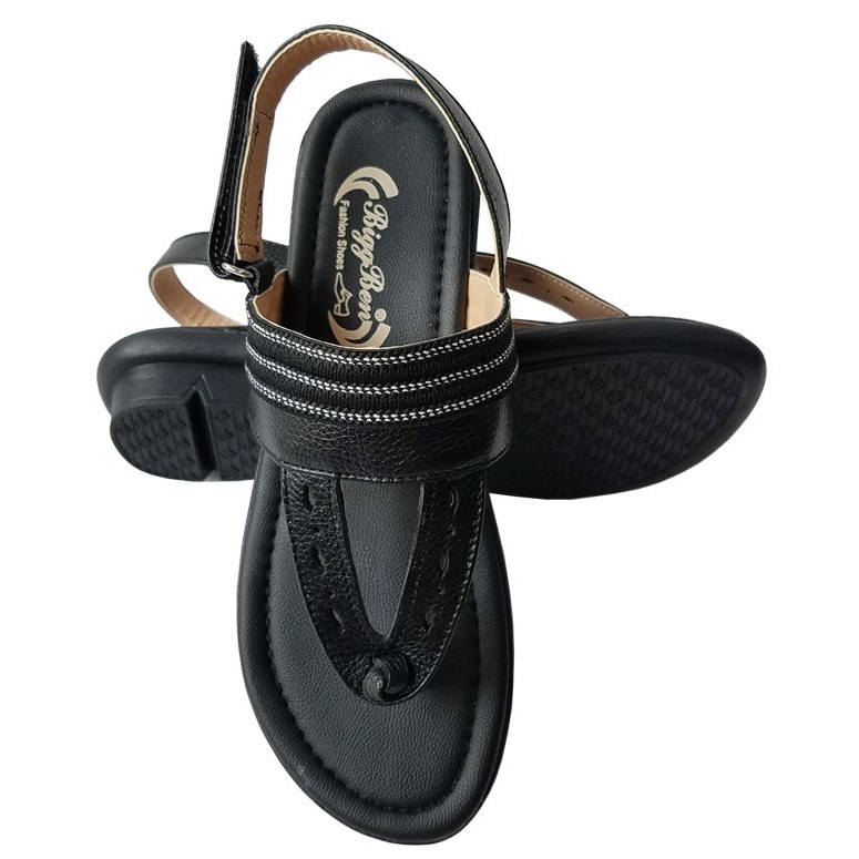 Giày sandal xỏ ngón nữ da bò thật BIGGBEN HKD436