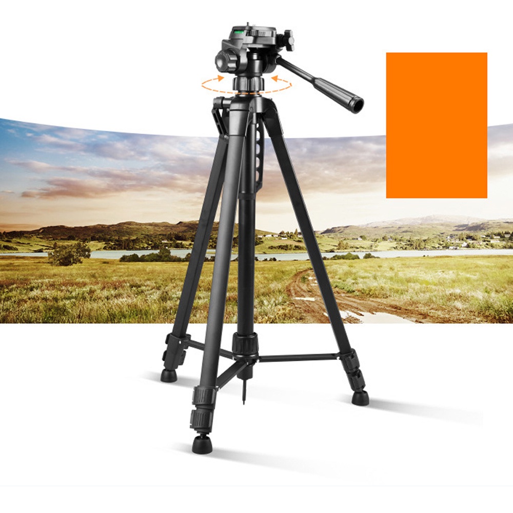 Chân Máy Ảnh Tripod Weifeng WT-3540, khung nhôm cao cấp, cao 1.6m chịu tải 3kg, chụp ảnh quay phim livestream - Tặng kẹp