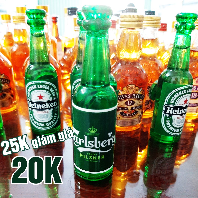 Bia Carlsberg 50ml trang trí bánh kem