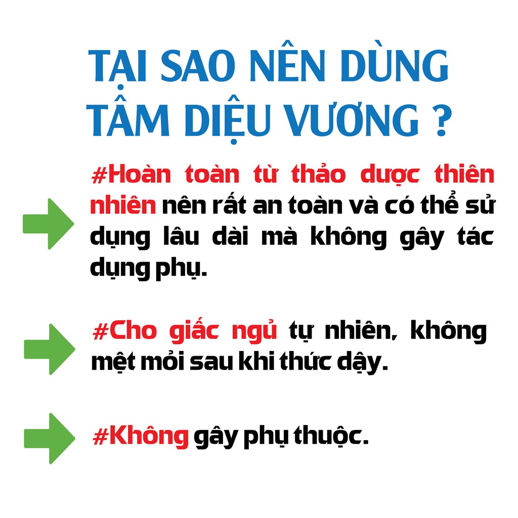 Viên uống ngủ ngon an thần giảm stress Tâm Diệu Vương (100 viên)