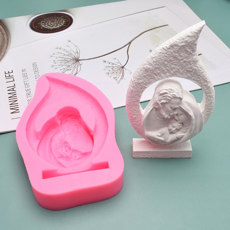 Khuôn Silicone Tạo Hình Đức Mẹ Jesus 3D Trang Trí Bánh