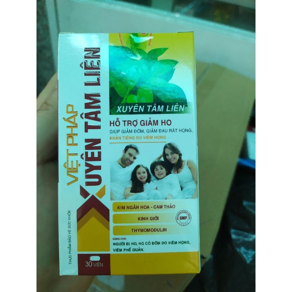 Viên uống thảo mộc Xuyên tâm Liên Hỗ trợ phòng ngừa các vấn đề về hô hấp ,người có miễn dịch kém
