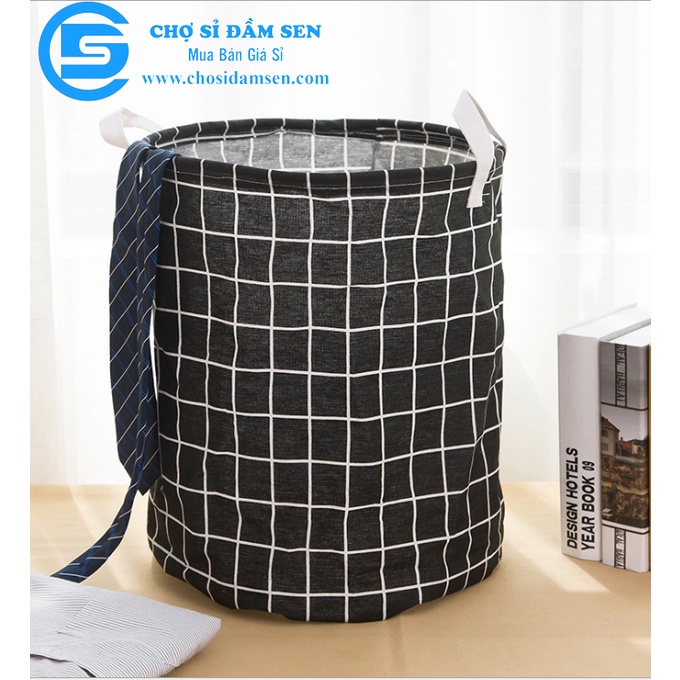 Giỏ vải, Sọt, Túi đựng quần áo chăn màn vải canvas không thấm nước G284-GioQAcaro