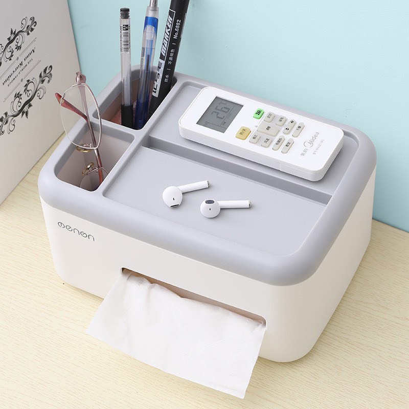 Hộp Đựng Giấy Văn Phòng Gia Đình Cao Cấp Thương Hiệu OENON Chất Liệu Nhựa ABS Thiết Kế 2 Ngăn Để Giấy - HG318
