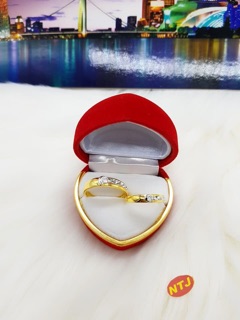 Nhẫn đôi bạc xi vàng
