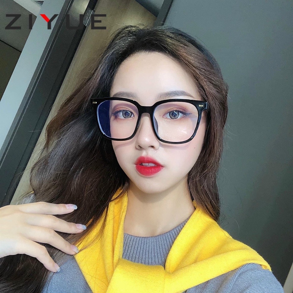 Kính Mát Gọng Vuông Lớn Màu Đen Phong Cách Hàn Quốc Vintage Cổ Điển Thời Trang Cho Nam Và Nữ