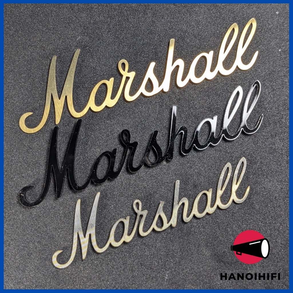 Logo marshall, chữ marshall, chữ inox, logo loa cắt bằng laser siêu chuẩn, siêu đẹp từ shop hà nội hifi