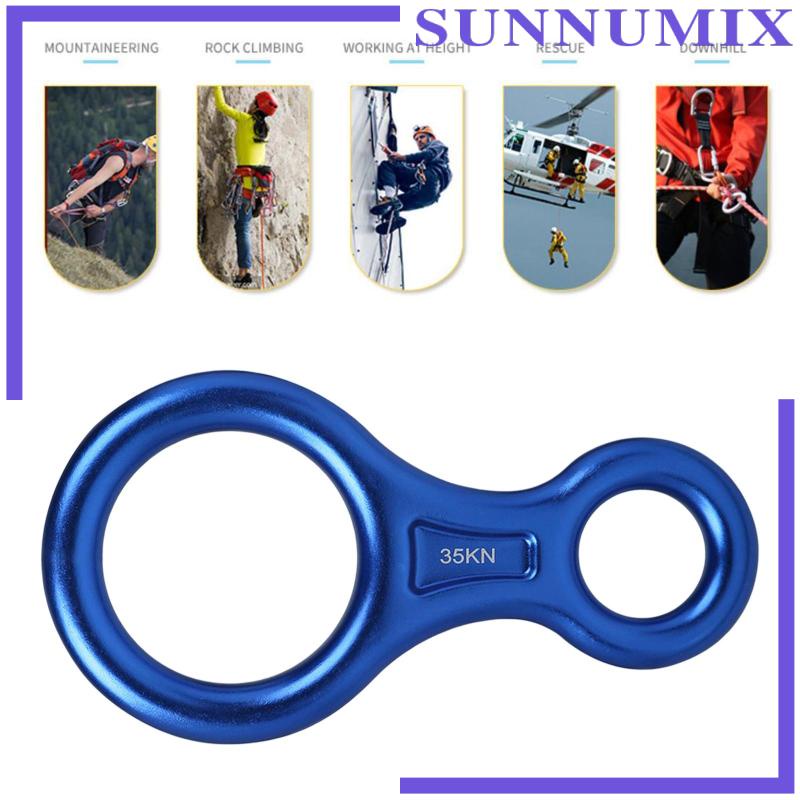 [Sunnimix] Mô Hình 8 Descender Rappelling Gear Belaying Rock Tree Leo Núi Độ Bền Cao