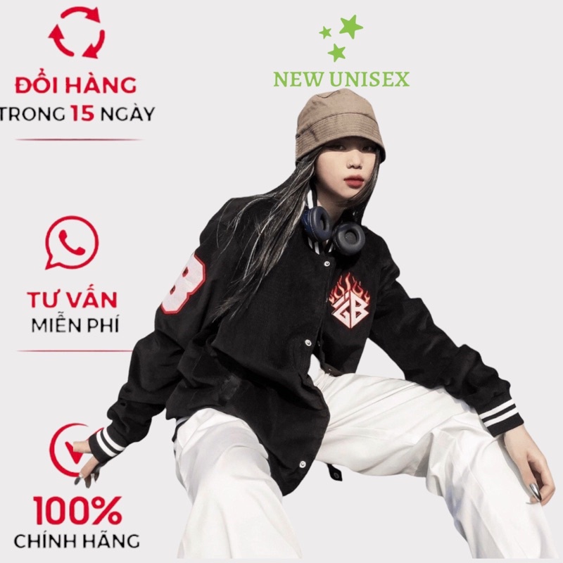 Áo Khoác Dù BomBer, Phối Cúc Bấm Thời Trang in Họa Tiết Đốm Lửa Cá Tính - TP736 [NewUnisex]
