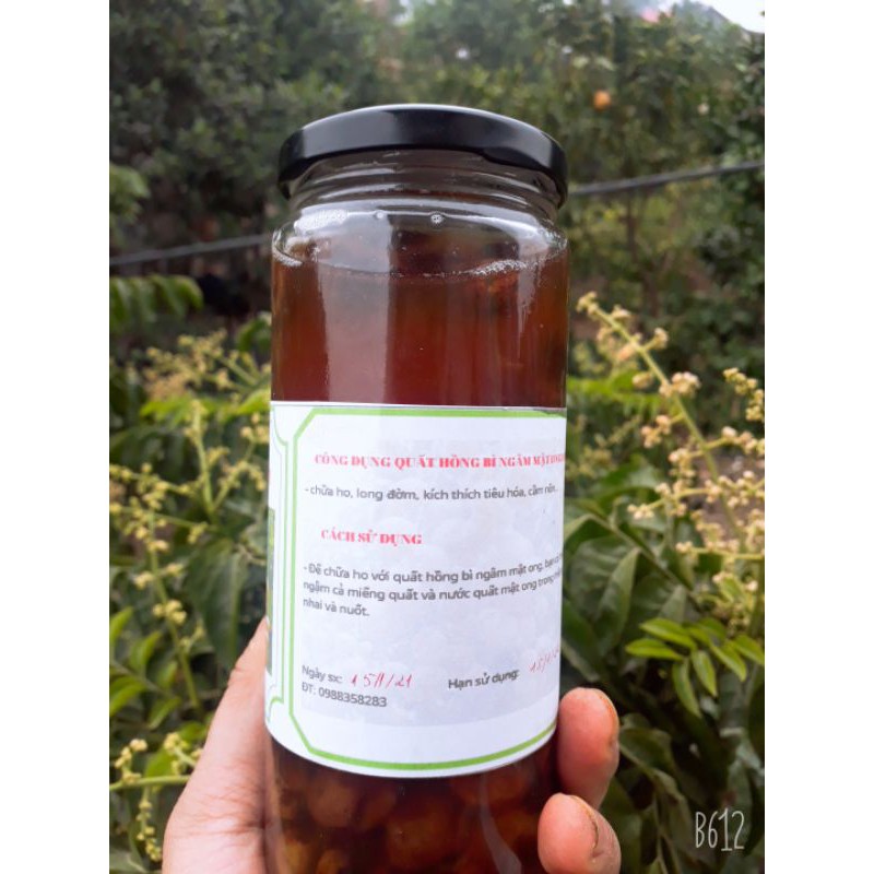 Chanh đào, quất hồng bì ngâm mật ong đường phèn 250ml