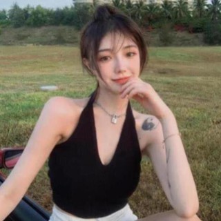 [Có sẵn] Áo croptop yếm cột nơ