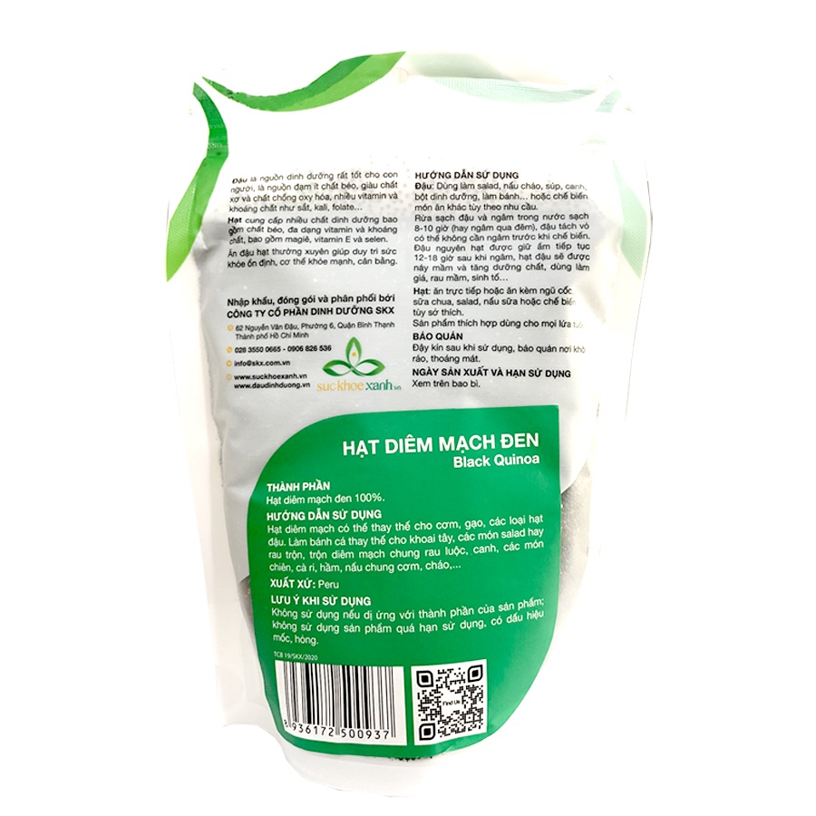 Hạt quinoa đen  Peru-Nam Mỹ 500g