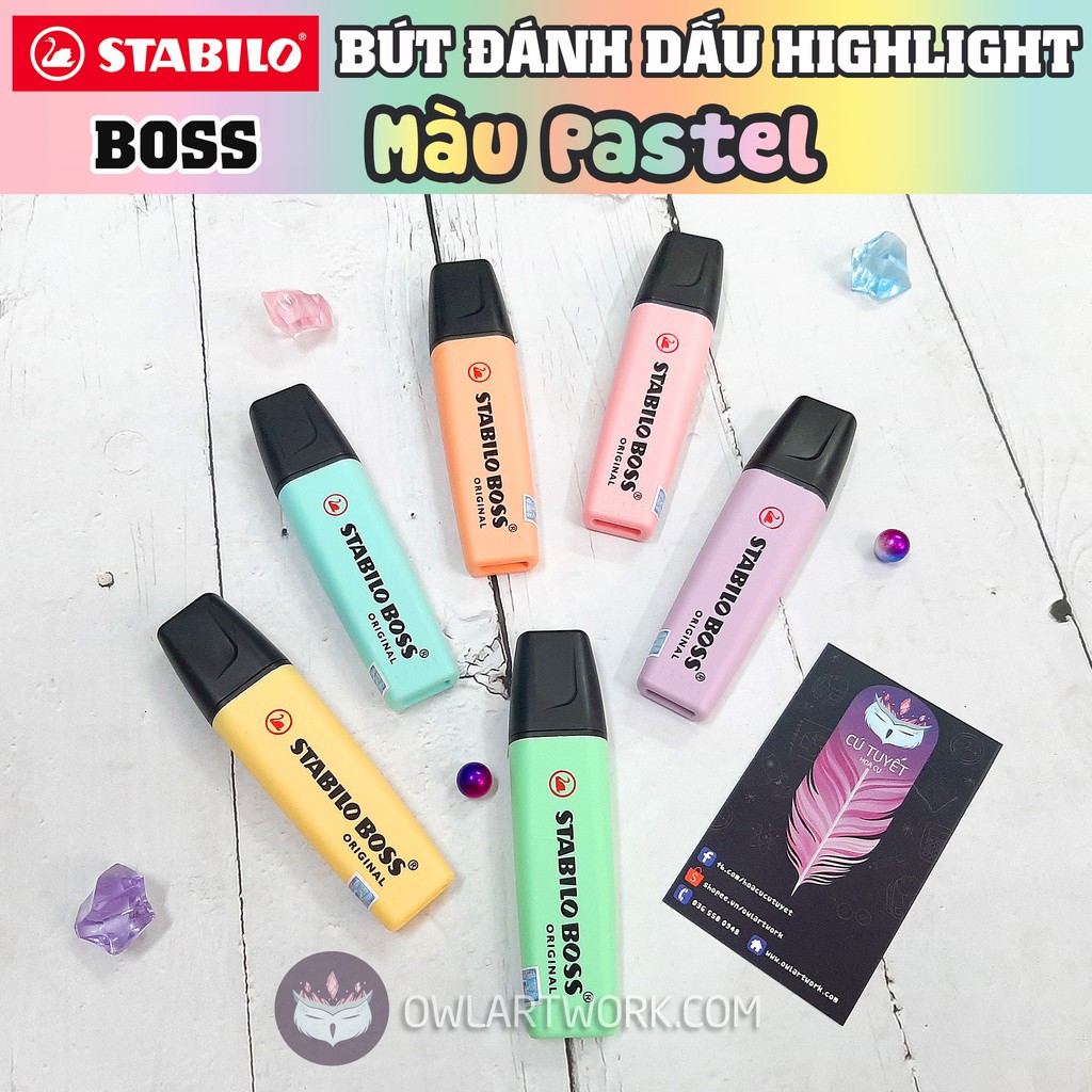 [CHÍNH HÃNG] Bút Dạ Đánh Dấu Stabilo Highlighter - 6 màu Pastel (Made In Germany)