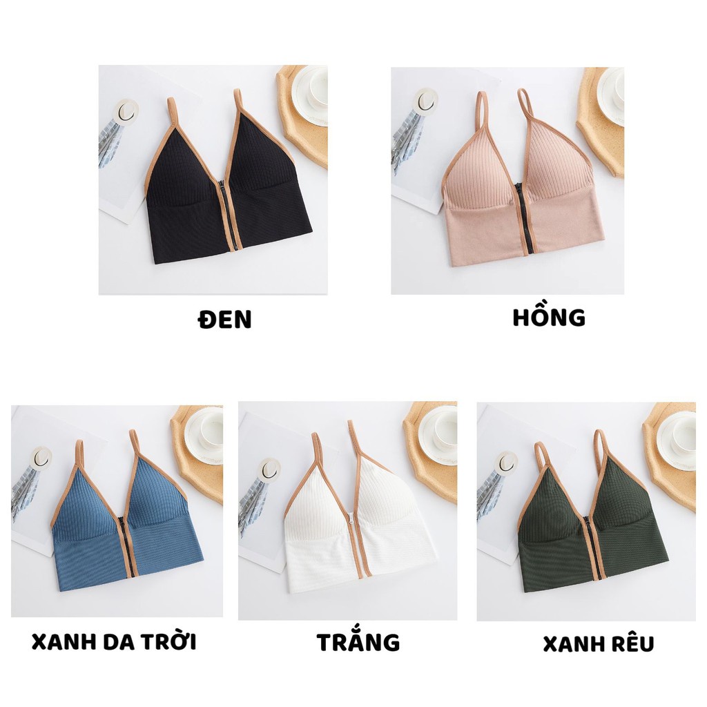 Áo Bra Nữ - Áo Lót Nữ 2 dây Nâng Ngực kéo khóa tôn dáng mẫu Bra 067