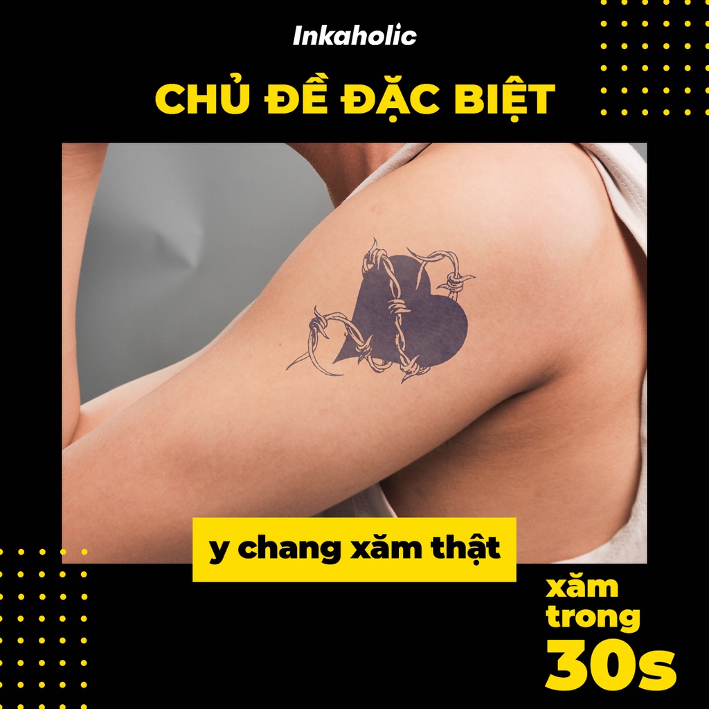 (Phiên bản Đặc biệt) Hình xăm dán tạm thời 15 ngày Inkaholic - bản to, xăm giả ...