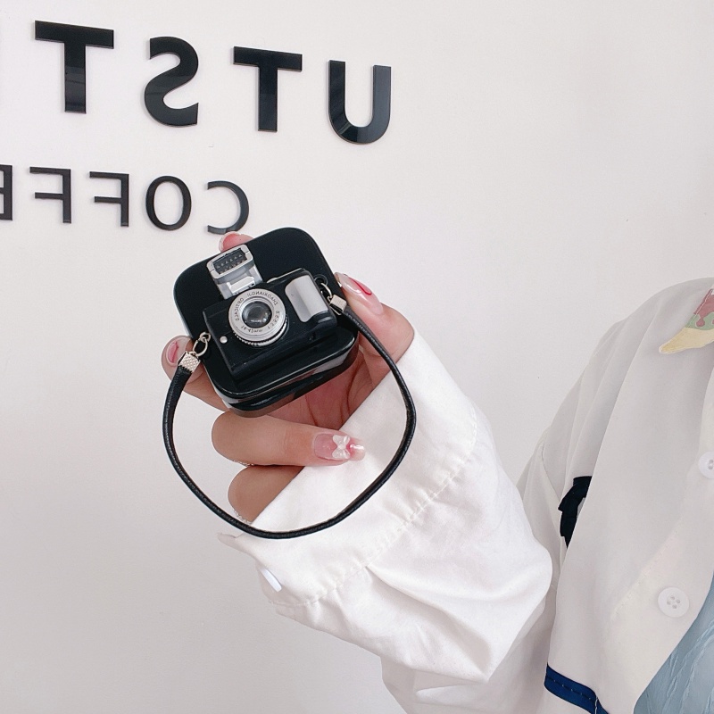 Vỏ Bọc Hộp Sạc Tai Nghe Baseus Wm01 W04 Hình Camera Phát Sáng Trong Đêm