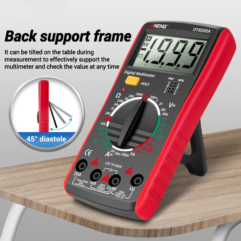 Đồng hồ vạn năng kỹ thuật số AC/ DC đo dung lượng 2000 số đếm