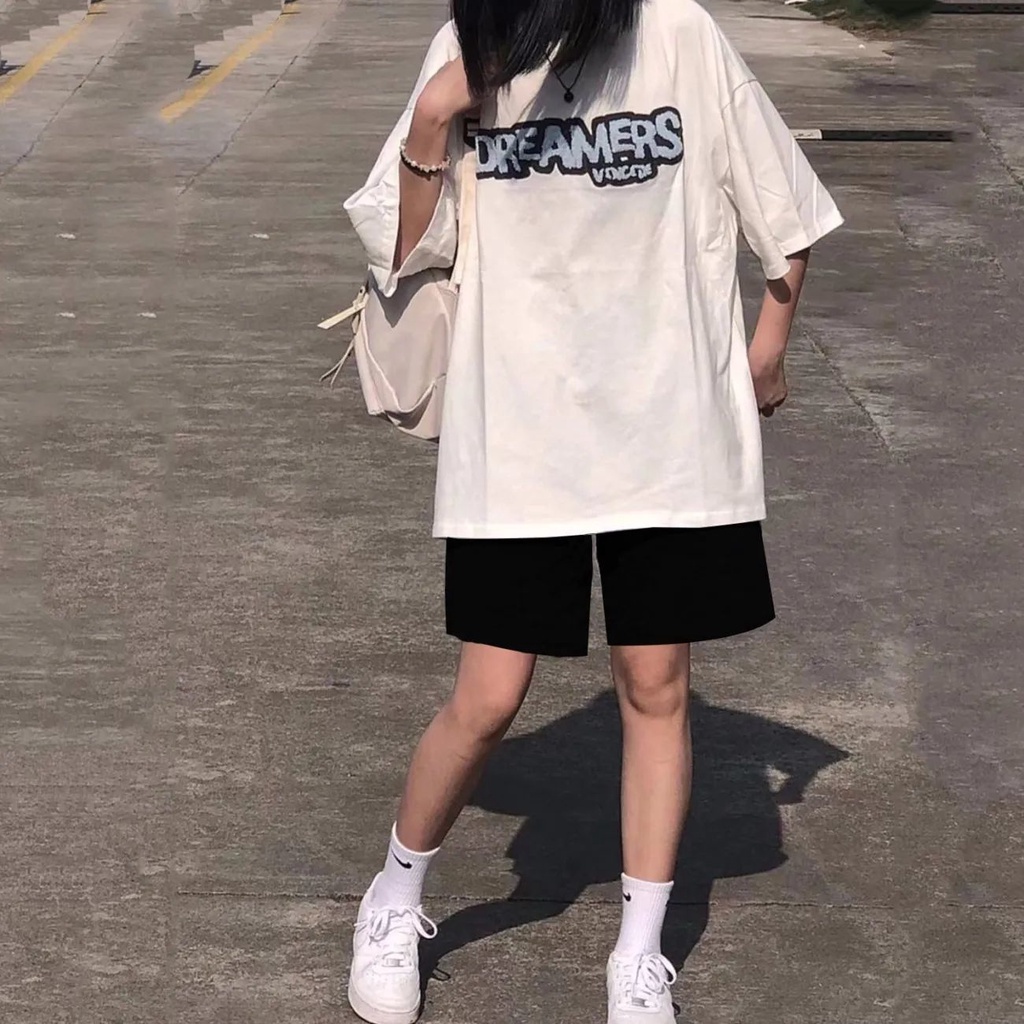 Set áo thun ngắn tay form rộng và Quần ống rộng thời trang dành cho nữ