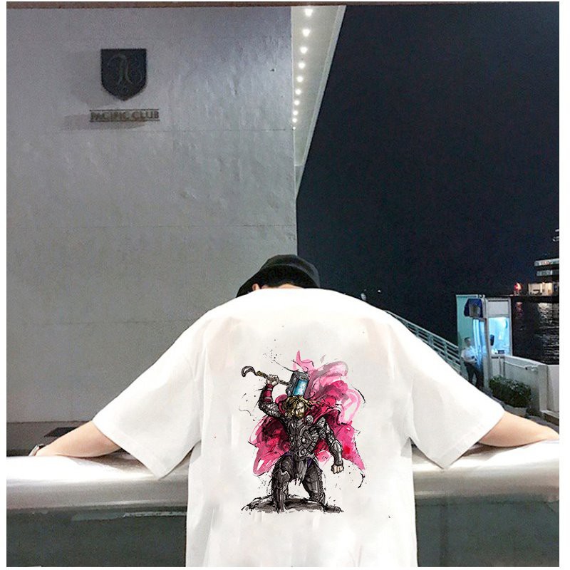 Áo thun unisex form rộng phong cách Nhật Bản đẹp độc lạ vải dày mịn 2019T1666