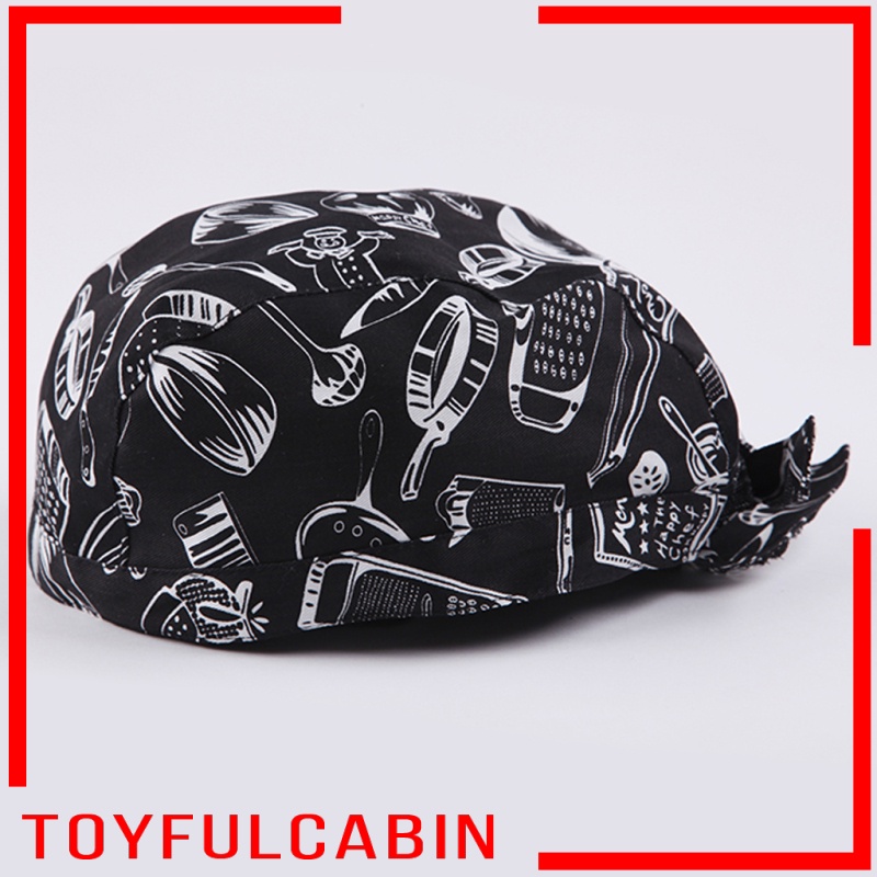Set 3 Mũ Trùm Đầu Và Khăn Quấn Lưng Unisex Dành Cho Nhà Bếp