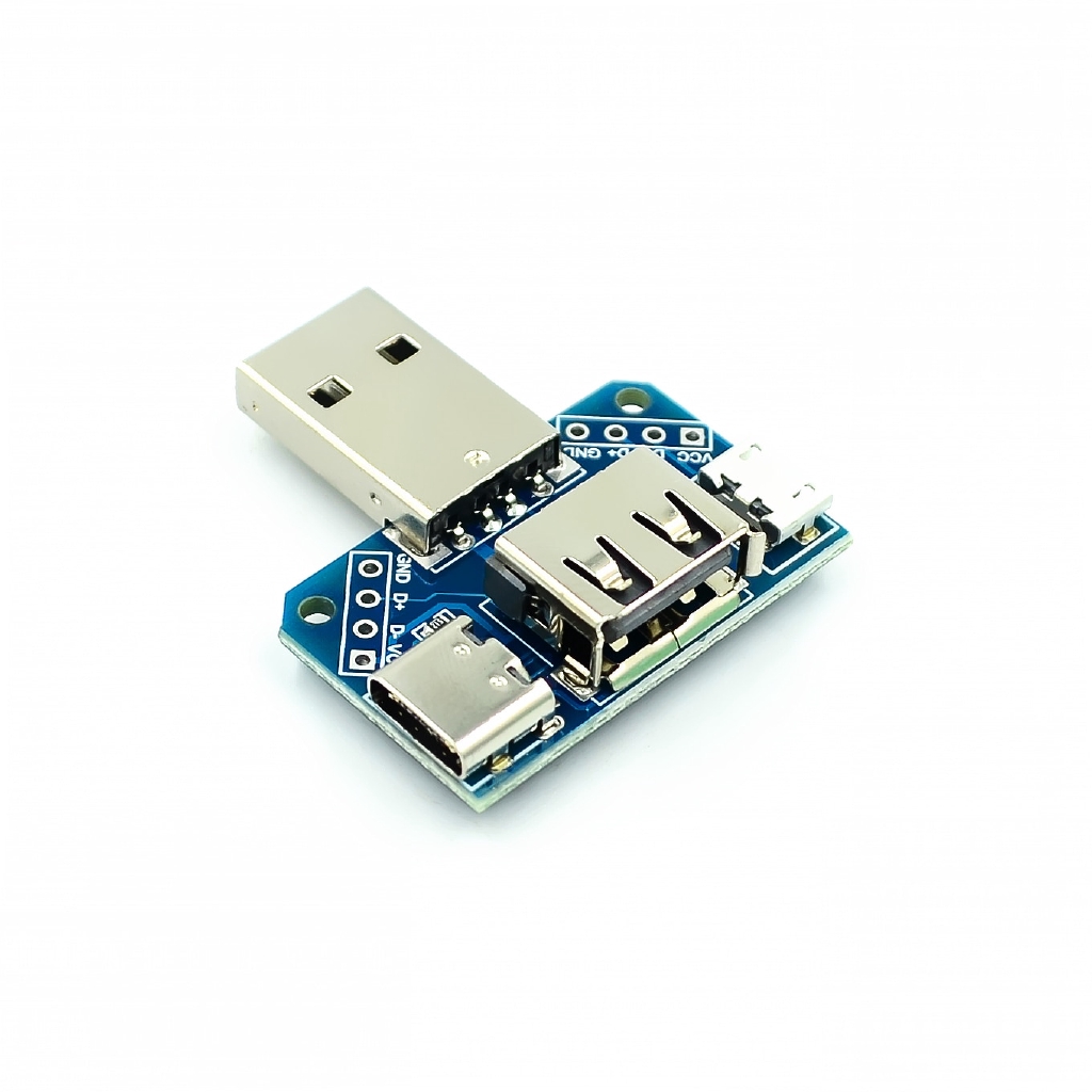 USB Head Switchboard Male USB Connector to Type-c Micro USB Female USB 2.54-4P transfer test board USB adapter plate XY-USB4