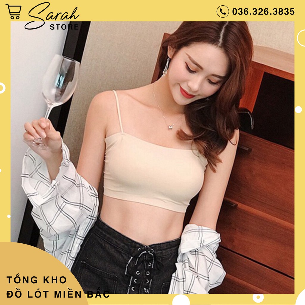 Áo Bra Su Quây Trơn 2 Dây, Có mút đệm ngực | BigBuy360 - bigbuy360.vn