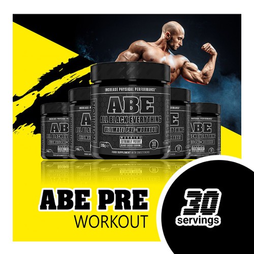 Abe Applied Nutrition ABE Hổ Trợ Tăng sức Mạnh Trong Tập Pre workout 30 lần dùng (450 Gram) - Uk