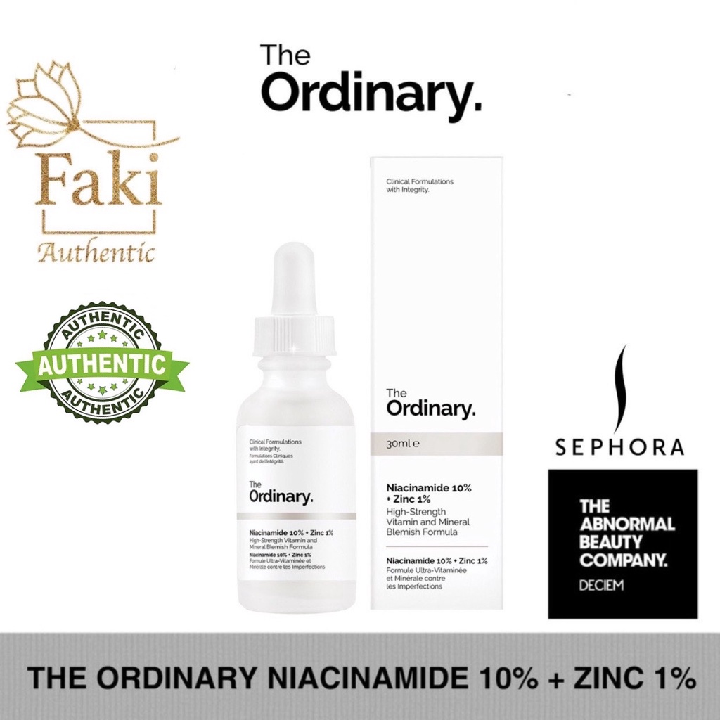 The Ordinary Niacinamide 10% + Zinc 1% - Serum The Ordinary kiềm dầu, giảm mụn 30ml