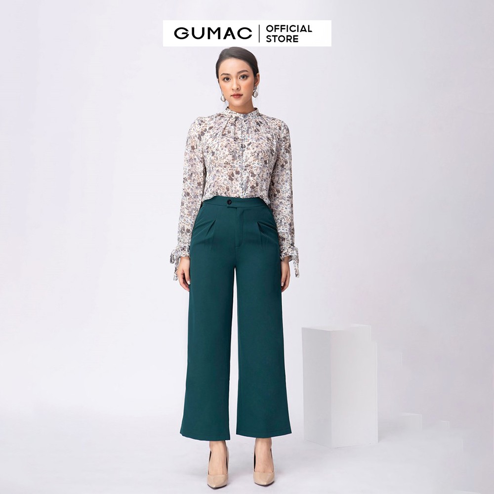 Quần suông nữ xếp 2 ly GUMAC đủ màu, đủ size, thiết kế basic, thanh lịch sang trọng QA10203 | BigBuy360 - bigbuy360.vn