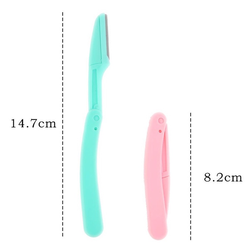 Bộ 3 Dao Cạo màu ngẫu nhiên giúp Tỉa Lông Mày, Chân Mày Tóc Mái Tiện Lợi - hickies