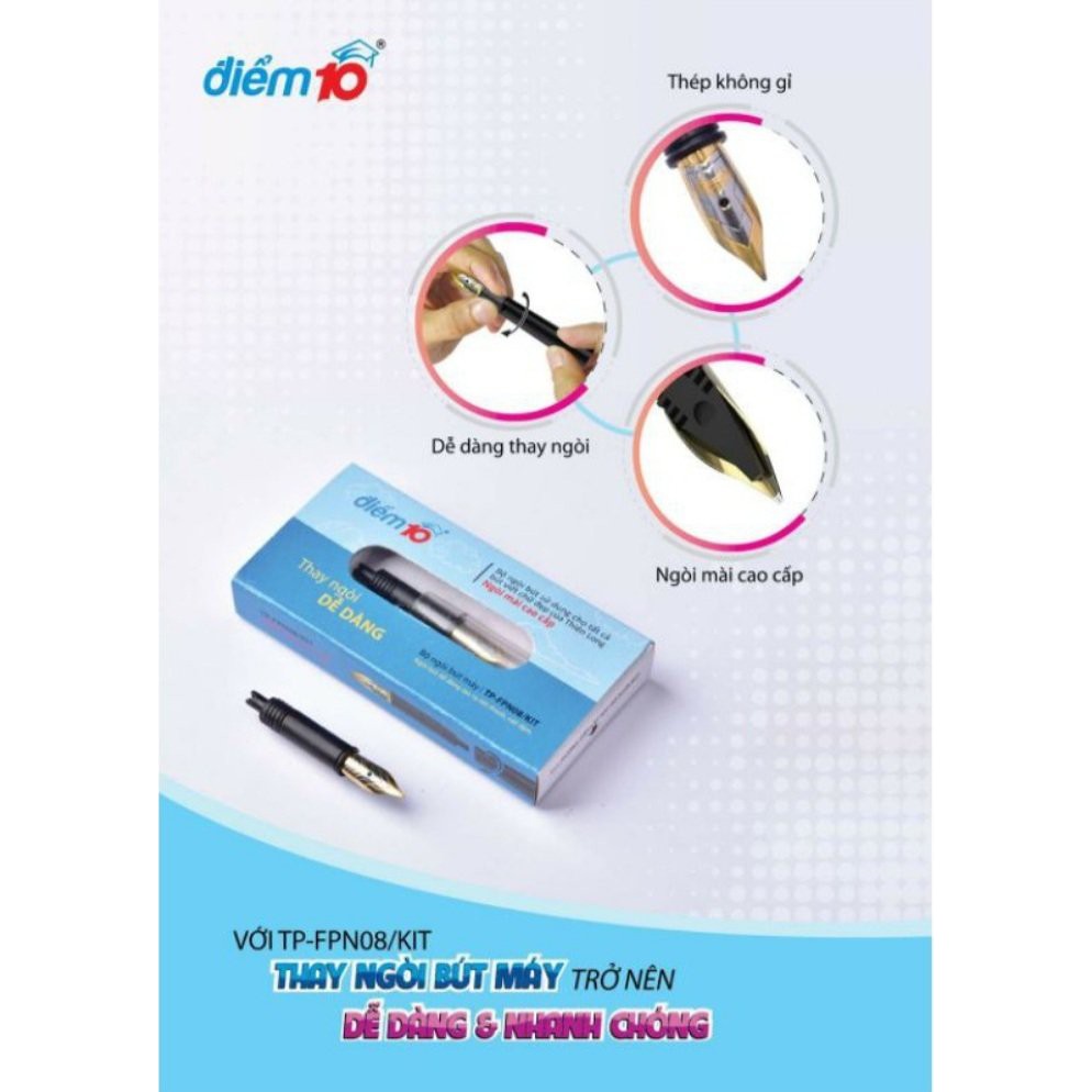 Bộ ngòi bút máy Iridium Điểm 10 TP-FPN08/KIT  hàng có kiểm tra chất lượng và an toàn