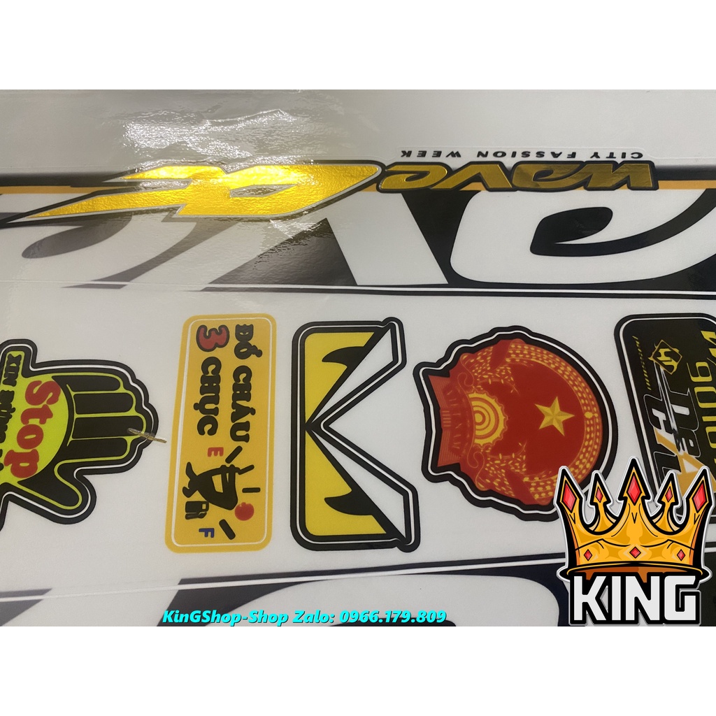 Tem Rời Wave 110cc Ghép Crom Xe Đen   -Ảnh Thật -#Temxemay#Decal #Wave #Wave110 #Wave110cc