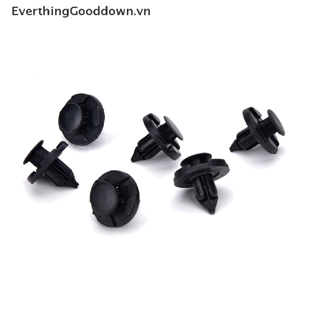 Set 50 Đinh Tán Nhựa 8mm Màu Đen Chuyên Dụng Cho Xe Hơi Fender