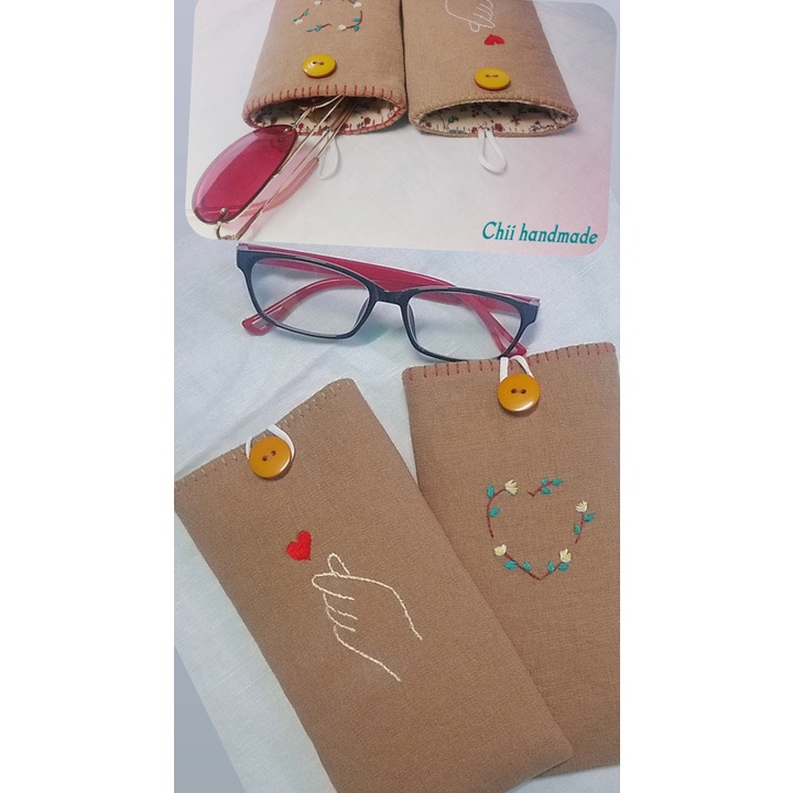 TÚI ĐỰNG KÍNH MẮT HANDMADE BẰNG VẢI LINEN