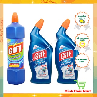 Nước tẩy bồn cầu/ tẩy nhà tắm gift siêu sạch cực nhanh chai 600ml - 900ml