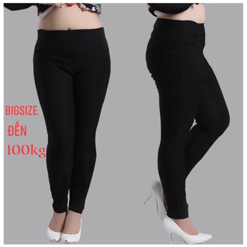 Quần Legging - Tregging (BIGSIZE đến 100kg) Chất Umi( DÀY)Sịn Loại 1, Giặt Máy Thoải Mái Không Bai Không Xù
