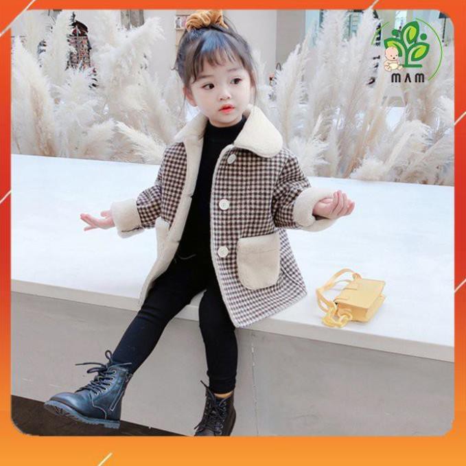 Mila ÁO Blazer Lông Cho Bé Gái Phong Cách Hàn Quốc Áo Khoác Dạ Tweed Trẻ Em Từ 10 Đến 25Kg Mầm Store
