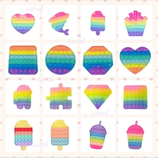 Đồ chơi ấn bong bóng màu sắc cầu vồng vui nhộn giúp giảm căng thẳng