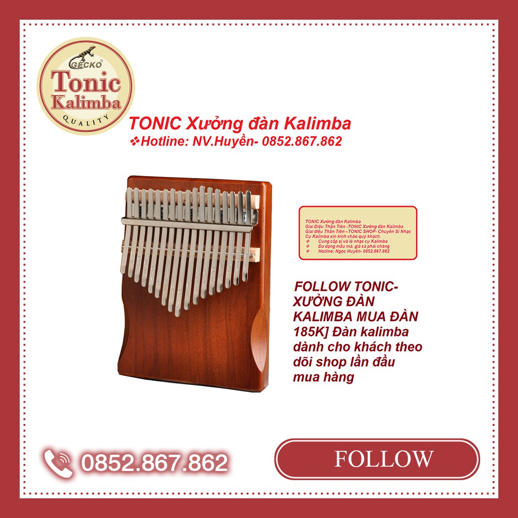 Đàn kalimba dành cho khách theo dõi shop lần đầu mua hàng