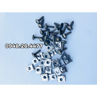 bộ 20c ốc áo và pas kẹp cho xe exciter sirius