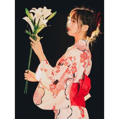 Set Yukata/ Kimono Yimeifang kèm obi nơ