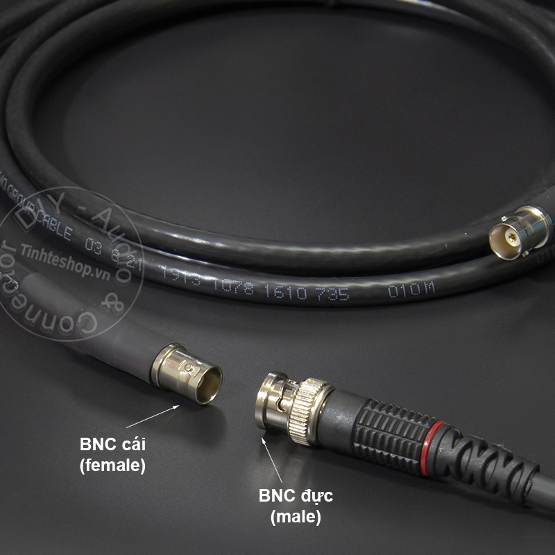 Dây BNC đực cái DIY 0.2 đến 5 mét - BNC male to female cable