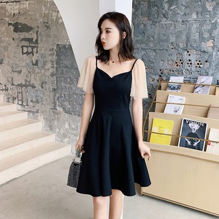 Váy nữ xinh💝FREESHIP💝váy nữ dáng xoè tay ren trẻ trung