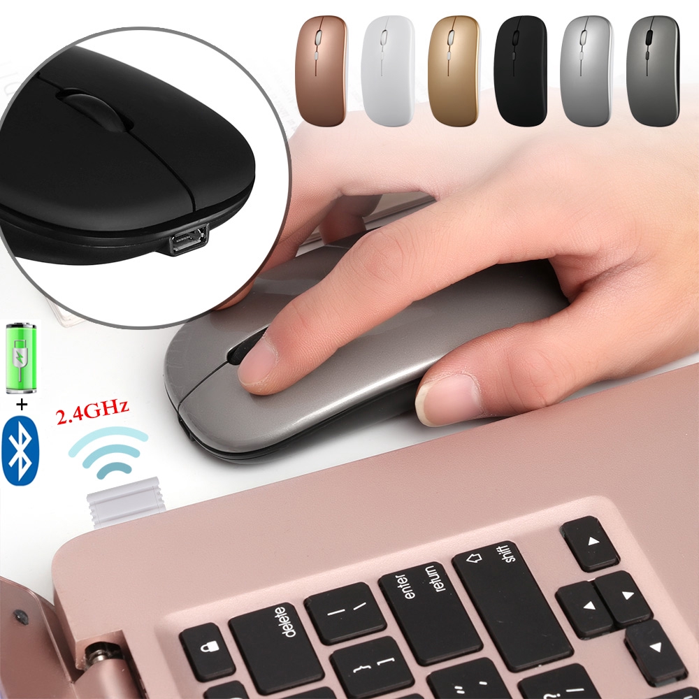 MYRON Work Long New PC Laptop Ultra Thin Super Slim Wireless Bluetooth Mouse